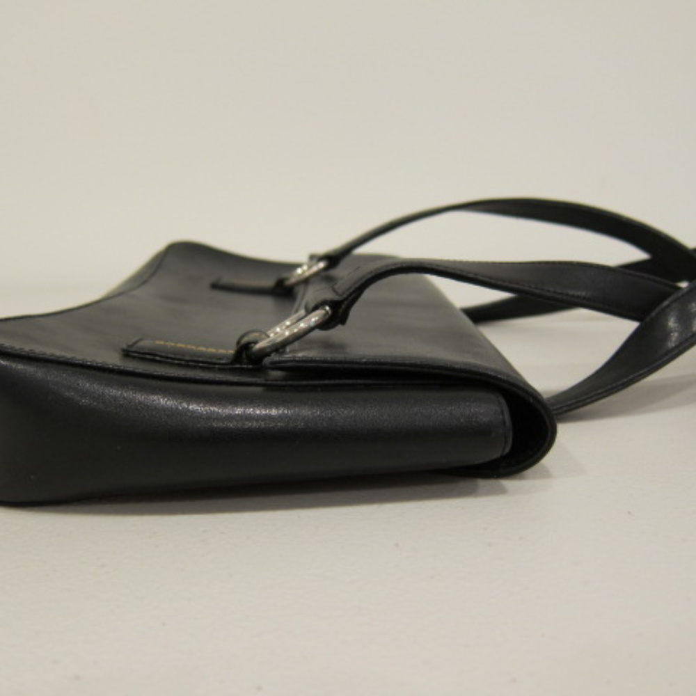 Women Handheld Shoulder BCBG Paris Black Vegan Faux Leather Bag Purse Top Handle - Picture 7 of 8